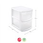 Bloco 2 Gavetas Plástico Tamesis 28x40x41cm Branco