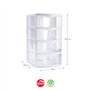 Bloco 4 Gavetas Plástico Duero 18x25,5x33,5cm Branco
