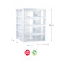 Bloco 4 Gavetas Plástico Easy 36,5x26x37cm Branco