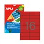 Etiquetas 105x037mm 20Fls A4 Vermelho Apli 320un