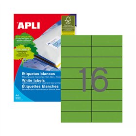 Etiquetas 105x037mm 20Fls A4 Verde Apli 320un