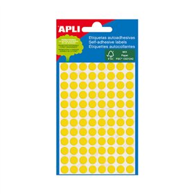 Etiquetas Redondas 08mm Amarelo Apli 288un