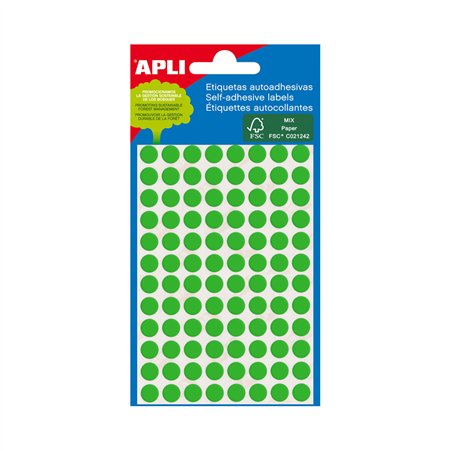 Etiquetas Redondas 08mm Verde Apli 2047 288un