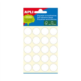 Etiquetas Redondas 19mm Branco Apli 2663 120un