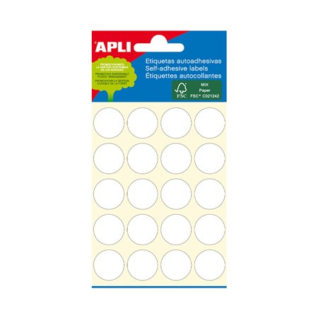 Etiquetas Redondas 19mm Branco Apli 2663 120un