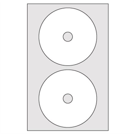 Etiquetas 117mm Multi3 para CD ou DVD 100 folhas 200un