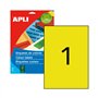 Etiquetas 210x297mm 100Fls A4 Amarelo Apli 100un