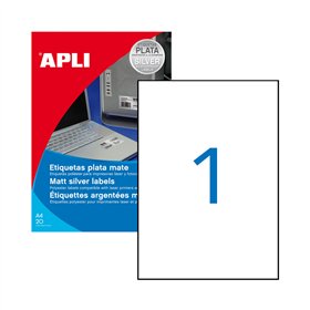 Etiquetas Resistentes 210x297mm 20Fls Poliester Mate 20un