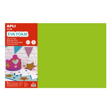 Placa de Cor Musgami Verde Claro 40x60cm 2mm 5Fls