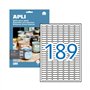 Etiquetas 025,4x010mm 10Fls A4 12927 Apli 1890un
