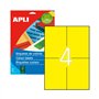 Etiquetas 105x148mm 20Fls A4 Amarelo Apli 80un