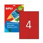 Etiquetas 105x148mm 20Fls A4 Vermelho 80un