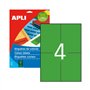 Etiquetas 105x148mm 20Fls A4 Verde Apli 80un