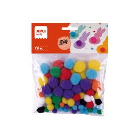 Pom Pom Apli Cores Sortidas 78un