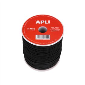 Elástico Fio Bobine Apli Preto 2mmx100m 1un