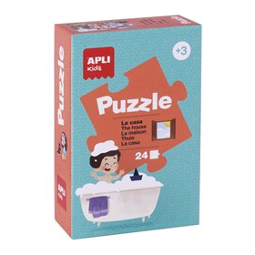 Jogo Puzzle Apli Kids Tema A Casa 24 Peças
