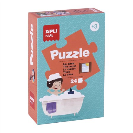 Jogo Puzzle Apli Kids Tema A Casa 24 Peças