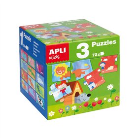 Jogo Puzzle Apli Formato Cubo 3x24 Peças