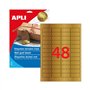 Etiquetas 045,7x021,2mm 20Fls A4 Dourado Apli 960un