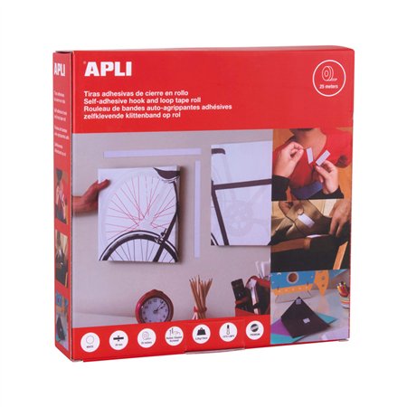 Fitas Velcro 20mmx25m Apli Branco