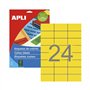 Etiquetas 070x037mm 20Fls A4 Amarelo Apli 480un
