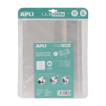 Forra Livros Ajustável 280x530mm 75mic Apli 5un