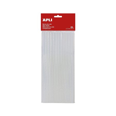 Recarga Bastões Cola Quente Apli Ø 7,5mm Comp 20cm 25un