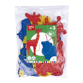 Jogo Sensorial Apli Formas Animais Costura Sortido 6un