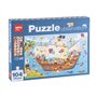 Jogo Educativo Puzzle Apli Barco Pirata 104 Peças