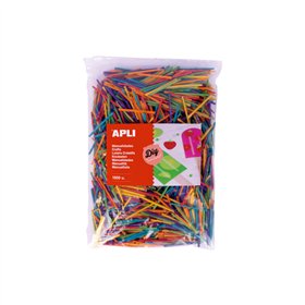 Mini Palitos de Madeira Cores Sortidas 1500un