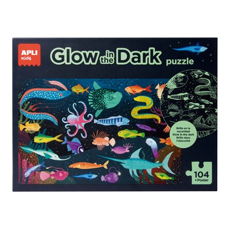 Jogo Educativo Puzzle Apli Fluor Oceano 104 Peças