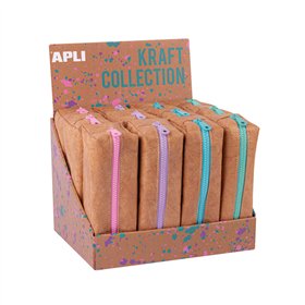 Estojo Kraft Apli com Fecho Sortido Expositor 12un