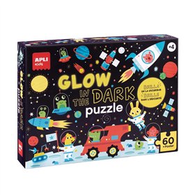 Jogo Educativo Puzzle Apli Fluor Espaço 60 Peças