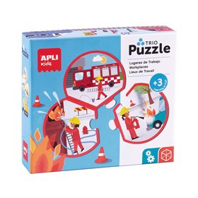 Puzzle Trio Profissões  24 Peças