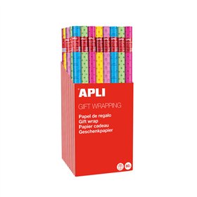 Papel Embrulho 70cmx2m Kraft Fun Expositor 55un