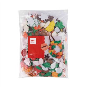 Folhas Adesivos Goma Eva Cores Sortidas 500un