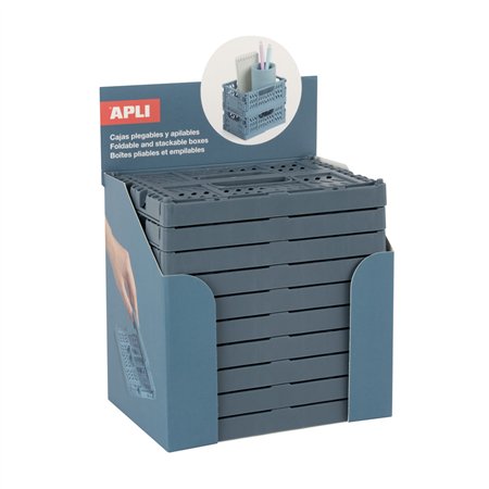 Caixas Desmontáveis Apli Azul Royal Expositor 10un