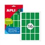 Etiquetas 025x040mm 8Fls A5 Verde Apli 128un