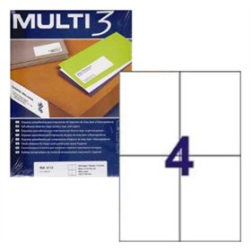 Etiquetas 105x148mm 100Fls A4 Multi3 400un
