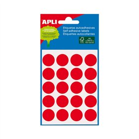 Etiquetas Redondas 19mm Vermelho Apli 2065 100un