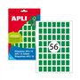 Etiquetas 012x018mm 8Fls A5 Verde Apli 448un