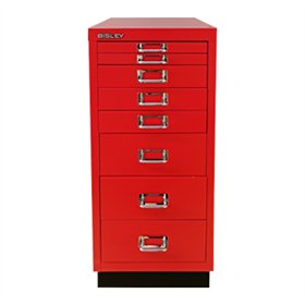 Móvel Metal 673x279x429 com 8 Gavetas Vermelho