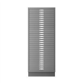 Móvel Metal 940x279x429 com 30 Gavetas Cinza