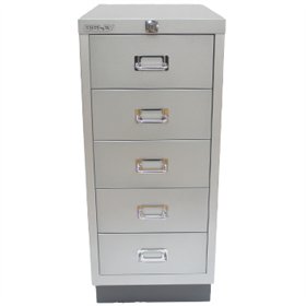 Móvel Metal com Fecho 673x279x429mm com 5 Gavetas Silver