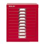 Móvel Metal com Fecho 673x279x429mm com 10 Gavetas Vermelho