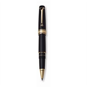 Esferografica Rollerball Aurora Optima Cromado - Preto