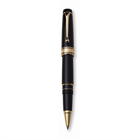 Esferografica Rollerball Aurora Optima Cromado - Preto