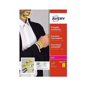 Pulseiras de IDENTIFICAÇÃO Avery L4001-5 5x10 Amarelo50un