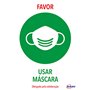 Sinalética Usar Máscara Adesivo A4 2un