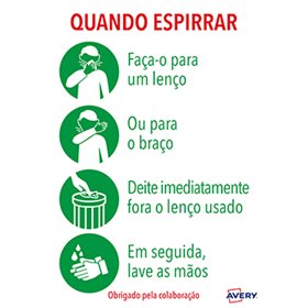 Sinalética Quando Espirrar Adesivo A4 2un